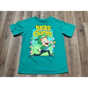 Lucky Charms  Shirt, Youth Boys Size XXL, Green, Cereal Advertising